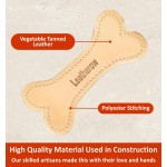 【Leatherow】 Natural Leather Dog Bone Chew Toy – Long-Lasting Puppy Chew Stick for Small & Medium Dogs, Reduces Boredom & Supports Gentle Chewing (Not for Aggressive Chewers) (Pack of 1) 【Leatherow】 Natural Leather Dog Bone Chew Toy – Long-Lasting Puppy Chew Stick for Small & Medium Dogs, Reduces Boredom & Supports Gentle Chewing (Not for Aggressive Chewers) (Pack of 1)