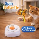 【Generic】Automatic Rotating Butterfly Cat Toy – Electric Self-Play Wand with Feather, Interactive Toy for Indoor Cats, Quiet & Energy-Saving, AA Battery Powered 【Generic】Automatic Rotating Butterfly Cat Toy – Electric Self-Play Wand with Feather, Interactive Toy for Indoor Cats, Quiet & Energy-Saving, AA Battery Powered