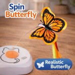 【Generic】Automatic Rotating Butterfly Cat Toy – Electric Self-Play Wand with Feather, Interactive Toy for Indoor Cats, Quiet & Energy-Saving, AA Battery Powered 【Generic】Automatic Rotating Butterfly Cat Toy – Electric Self-Play Wand with Feather, Interactive Toy for Indoor Cats, Quiet & Energy-Saving, AA Battery Powered