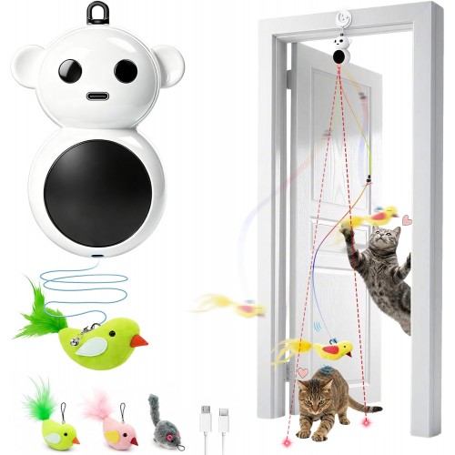 【Catpick toy】Interactive Interactive Cat Toys for Indoor Cats - 2 in 1 Cat Toy – Flapping Bird & Moving Wand with 2 Modes, Doorway Hanging, Perfect for Bored Kittens & Adult Indoor Cats 【Catpick toy】Interactive Interactive Cat Toys for Indoor Cats - 2 in 1 Cat Toy – Flapping Bird & Moving Wand with 2 Modes, Doorway Hanging, Perfect for Bored Kittens & Adult Indoor Cats