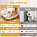 【GIFAIRY】Extra-Large Sisal Cat Scratcher Bed – Solid Wood Frame, 3-in-1 Lounger, Play & Scratch Pad for Indoor Cats, Kittens & Adults, Beige 【GIFAIRY】Extra-Large Sisal Cat Scratcher Bed – Solid Wood Frame, 3-in-1 Lounger, Play & Scratch Pad for Indoor Cats, Kittens & Adults, Beige