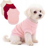 【ZIAGAOP】3-Pack Nylon Waffle Dog Shirts for Small Dogs – Lightweight Breathable Sweatshirt, Soft & Warm, Indoor/Outdoor Use, Also Fit Cats, Red/Pink/Turmeric, Size S 【ZIAGAOP】3-Pack Nylon Waffle Dog Shirts for Small Dogs – Lightweight Breathable Sweatshirt, Soft & Warm, Indoor/Outdoor Use, Also Fit Cats, Red/Pink/Turmeric, Size S