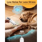 【Ckin pet】Electric Dog Nail Grinder – Quiet 3-Speed Trimmer with 2 LED Lights, Rechargeable 2000mAh, Safe for Small Medium Large Dogs & Cats, White 【Ckin pet】Electric Dog Nail Grinder – Quiet 3-Speed Trimmer with 2 LED Lights, Rechargeable 2000mAh, Safe for Small Medium Large Dogs & Cats, White