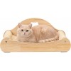 【Borozo】3-in-1 Cat Scratcher Bed – 100% Sisal Chaise Lounge for Rest, Scratch & Play, Protects Furniture, Durable & Stress-Relieving, Wood Color