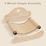 【Borozo】3-in-1 Cat Scratcher Bed – 100% Sisal Chaise Lounge for Rest, Scratch & Play, Protects Furniture, Durable & Stress-Relieving, Wood Color 【Borozo】3-in-1 Cat Scratcher Bed – 100% Sisal Chaise Lounge for Rest, Scratch & Play, Protects Furniture, Durable & Stress-Relieving, Wood Color