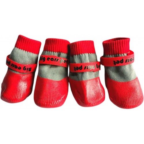 【HOSTPATH】Waterproof Anti-Slip Dog Shoes – Wear-Resistant Outdoor Booties with Rubber Soles, Perfect for Hiking & Running, Size S (Red) 【HOSTPATH】Waterproof Anti-Slip Dog Shoes – Wear-Resistant Outdoor Booties with Rubber Soles, Perfect for Hiking & Running, Size S (Red)