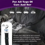 【Foot Waltz】Adjustable Pet Seat Belt for Dogs & Cats – Safety Car Harness with Headrest Restraint, Secure Travel Supplies, Black