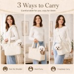 【ZBBORQ】Soft-Sided Collapsible Pet Carrier with Removable Cushion & Shoulder Strap – for Small Dogs, Cats & Rabbits (Beige, 16.1" x 7.5" x 12.2") 【ZBBORQ】Soft-Sided Collapsible Pet Carrier with Removable Cushion & Shoulder Strap – for Small Dogs, Cats & Rabbits (Beige, 16.1" x 7.5" x 12.2")