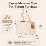 【ZBBORQ】Soft-Sided Collapsible Pet Carrier with Removable Cushion & Shoulder Strap – for Small Dogs, Cats & Rabbits (Beige, 16.1" x 7.5" x 12.2") 【ZBBORQ】Soft-Sided Collapsible Pet Carrier with Removable Cushion & Shoulder Strap – for Small Dogs, Cats & Rabbits (Beige, 16.1" x 7.5" x 12.2")